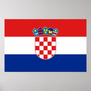 Poster avec drapeau de Croatie