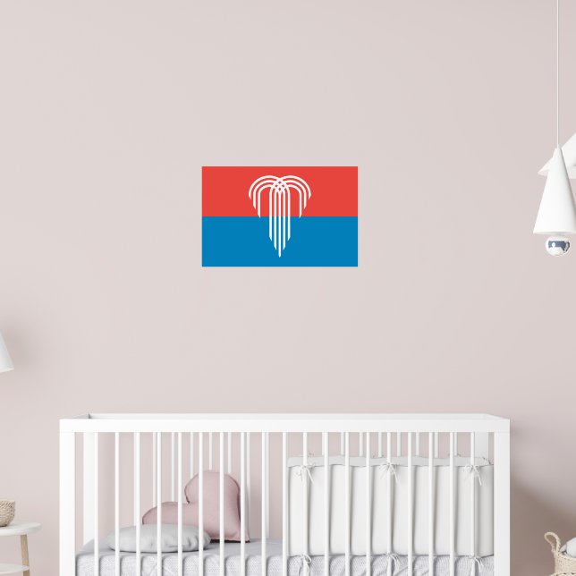 Poster avec Drapeau de Kansas City, Missouri (Pépinière 2)