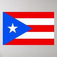 Poster avec Drapeau de Porto Rico, États-Unis