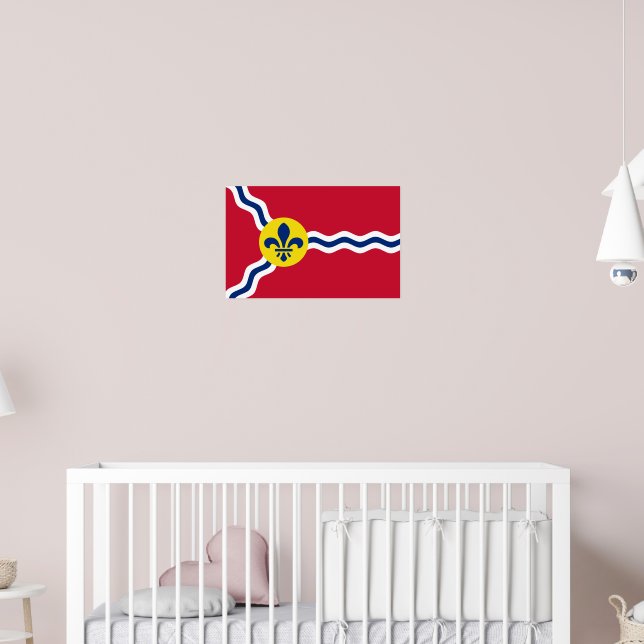 Poster avec Drapeau de Saint-Louis, Missouri (Pépinière 2)
