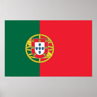 Poster avec Drapeau du Portugal