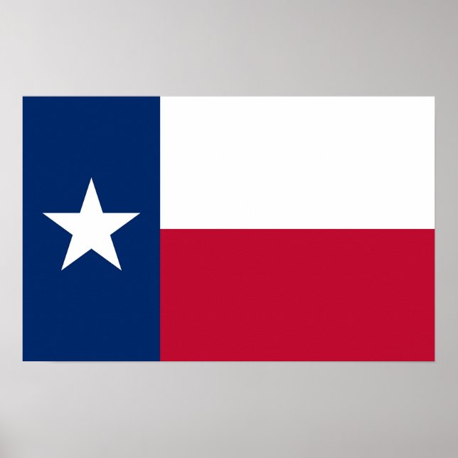 Poster avec Drapeau du Texas, États-Unis. (Devant)