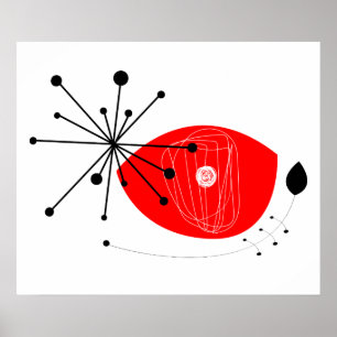 Poster avec imprimé moderne abstrait
