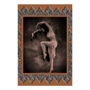 Poster avec la danseuse Vintage Kyra