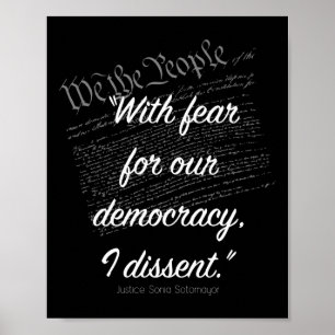 Poster Avec La Peur Pour Notre Démocratie, Je Dissipe Sti