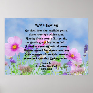 Poster Avec la poésie du printemps