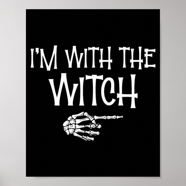 Poster Avec la sorcière drôle mari costume d'Halloween (Devant)