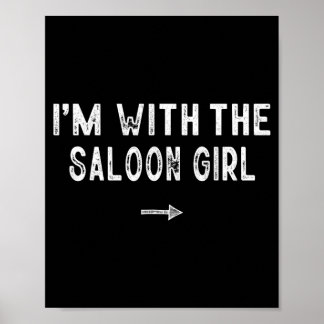 Poster Avec le costume de fille de saloon correspondant p