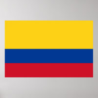 Poster avec le drapeau de la Colombie