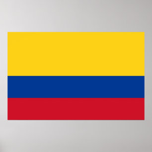 Poster avec le drapeau de la Colombie