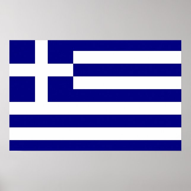 Poster avec le drapeau de la Grèce (Devant)