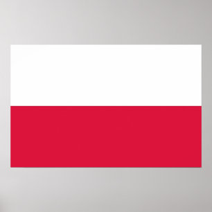 Poster avec le drapeau de la Pologne