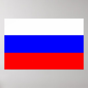 Poster avec le drapeau de la Russie