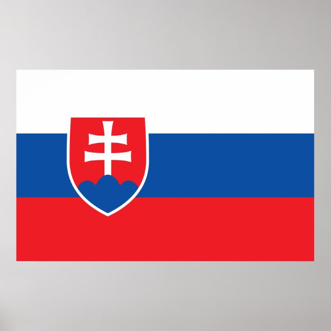 Poster avec le drapeau de la Slovaquie (Devant)