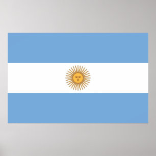 Poster avec le drapeau de l'Argentine