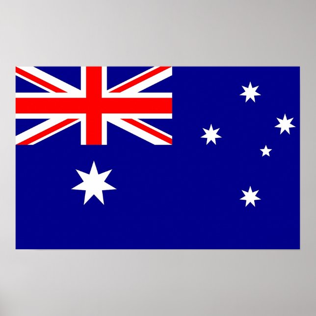 Poster avec le drapeau de l'Australie (Devant)