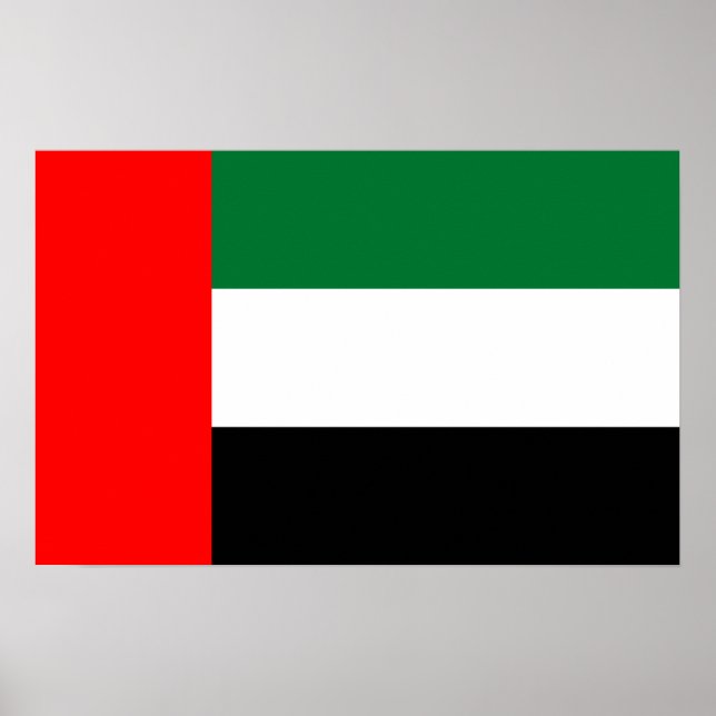 Poster avec le drapeau des Émirats Arabes Unis (Devant)