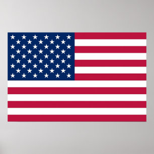 Poster avec le drapeau des Etats-Unis d'Amérique
