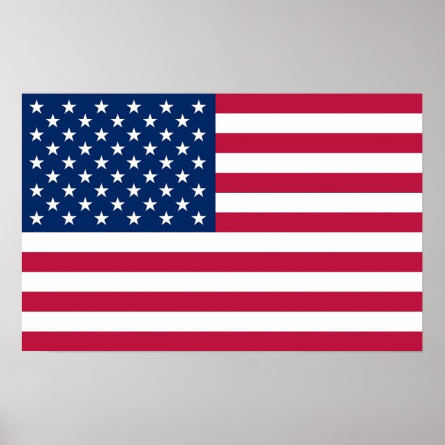 Poster avec le drapeau des Etats-Unis d'Amérique (Devant)