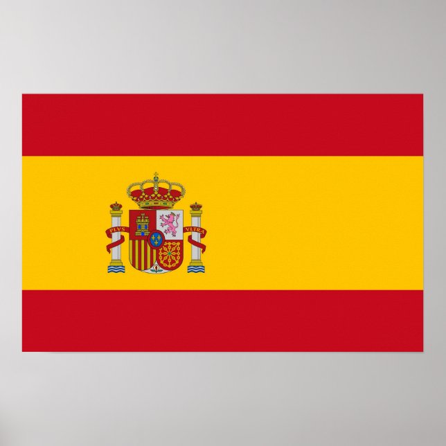 Poster avec le drapeau d'Espagne (Devant)