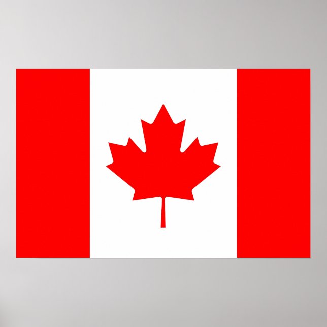 Poster avec le drapeau du Canada (Devant)