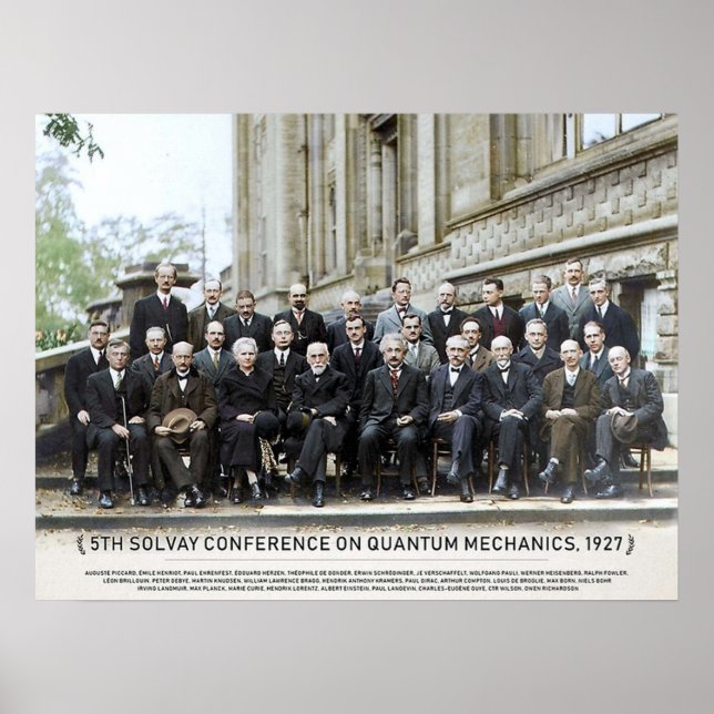 Poster Avec les noms5e Conférence Solvay sur la mécanique (Devant)