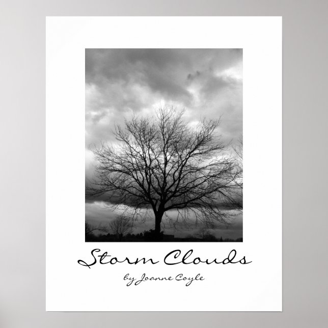 POSTER avec option de mise à niveau "Nuages de tem (Devant)