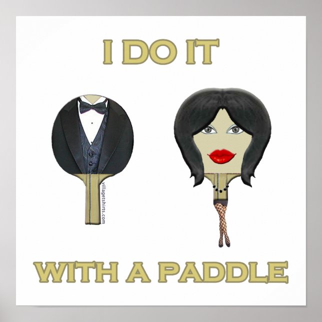 Poster Avec Paddle Ping Pong (Devant)