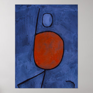 Poster Avec parapluie, 1939 par Paul Klee