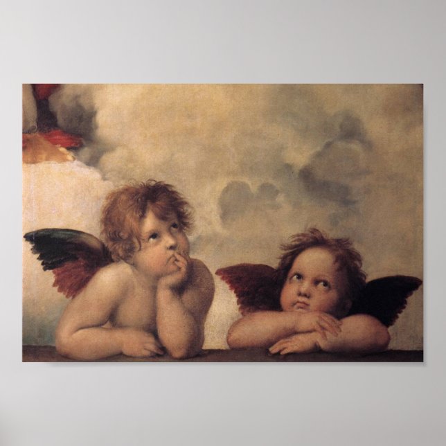 Poster avec peinture d'anges (Devant)
