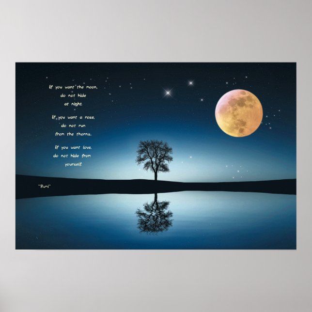 Poster avec poème de Rumi (Devant)