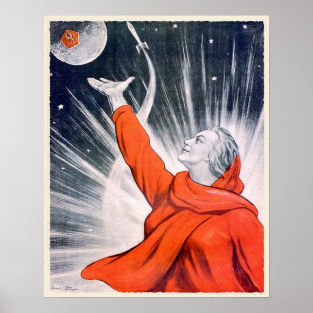 Poster avec propagande Vintage URSS Imprimer (Devant)
