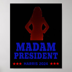 Poster Avec Sa Présidente Vote Kamala Harris 2024 R