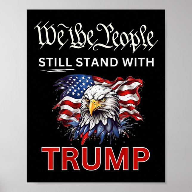 Poster Avec Trump 2024, Nous, Le Peuple, En Avons Assez (Devant)