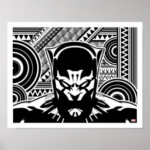 Poster Avengers   Black Panther Tribal Face Art