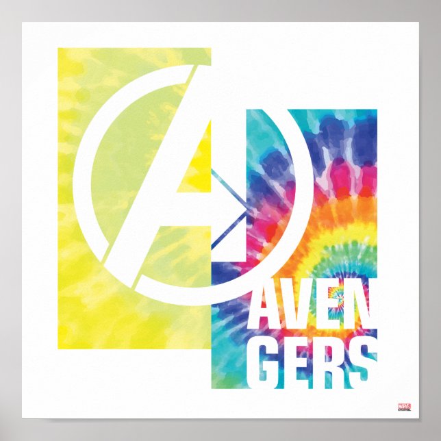 Poster Avengers | Logo Avengers Tie Dye (Devant)