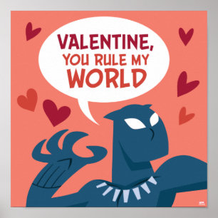 Poster Avengers Saint-Valentin   Black Panther : Vous Règ