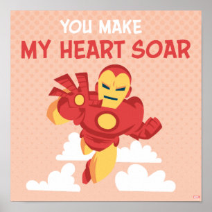 Poster Avengers Saint-Valentin   Iron Man fait battre mon