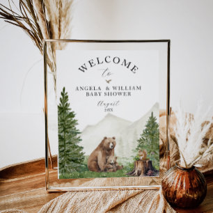 Poster Aventure Attente Baby shower neutre pour les femme