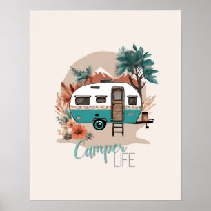 Poster Aventure Boho Camper Print