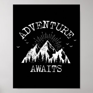 Poster Aventure branchée en attente de voyage Camping Vin