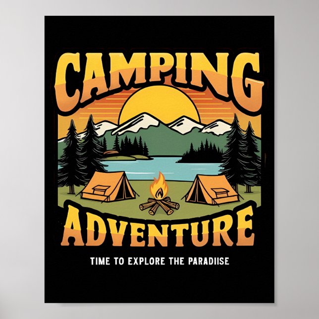 Poster Aventure Camping (Devant)