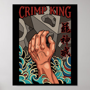 Poster Aventure de bloc d'escalade de roche Crimp King