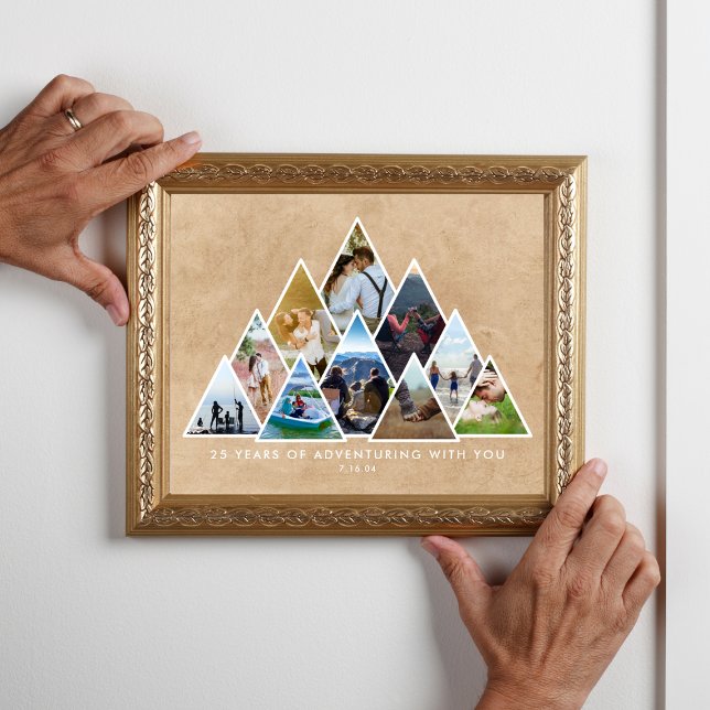 Poster Aventure de collage de photos 25e anniversaire pou (Créateur téléchargé)