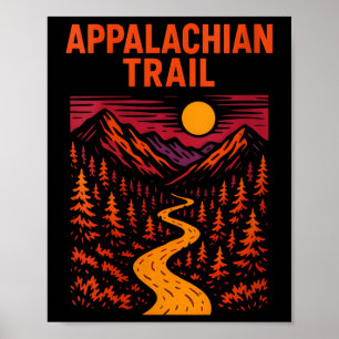 Poster Aventure de randonnée féminine dans les Appalaches