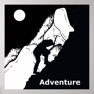 Poster aventure escalade rock