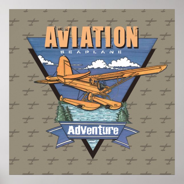Poster Aventure hydravion (Devant)
