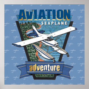 Poster Aventure hydravion
