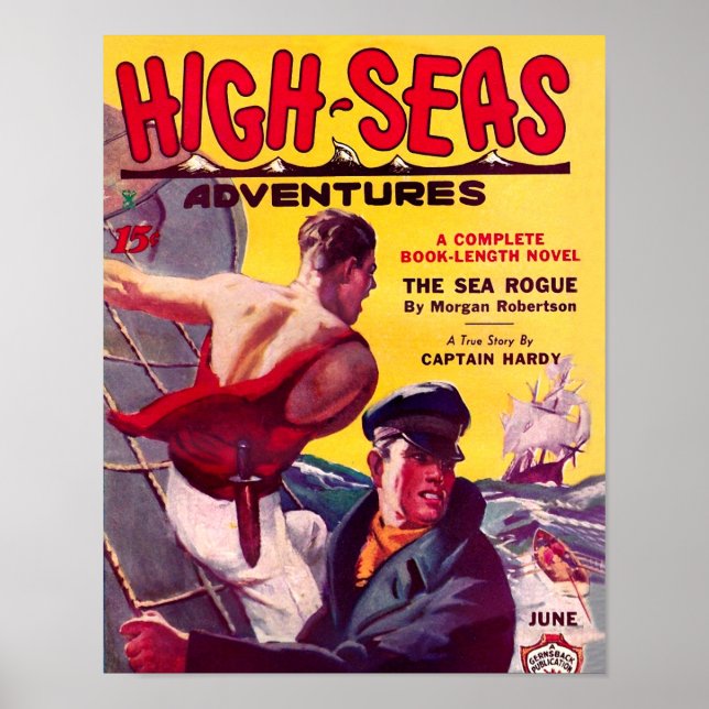 Poster Aventures en haute mer Juin 1935 (Devant)