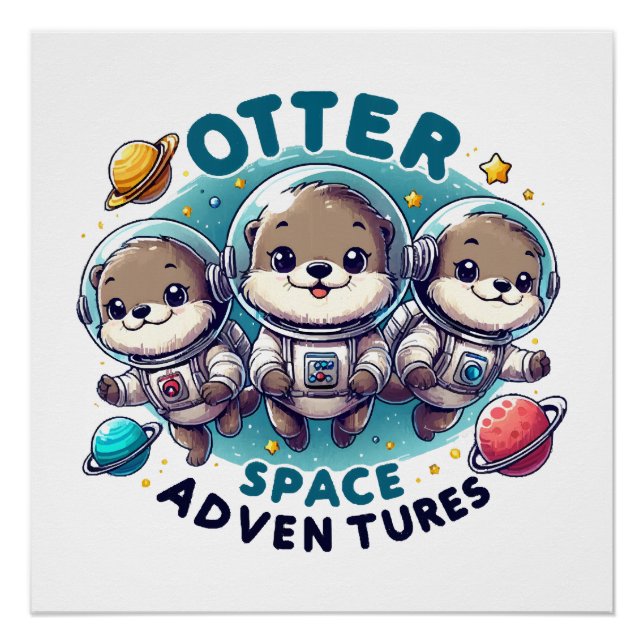 Poster Aventures spatiales de la loutre (Devant)